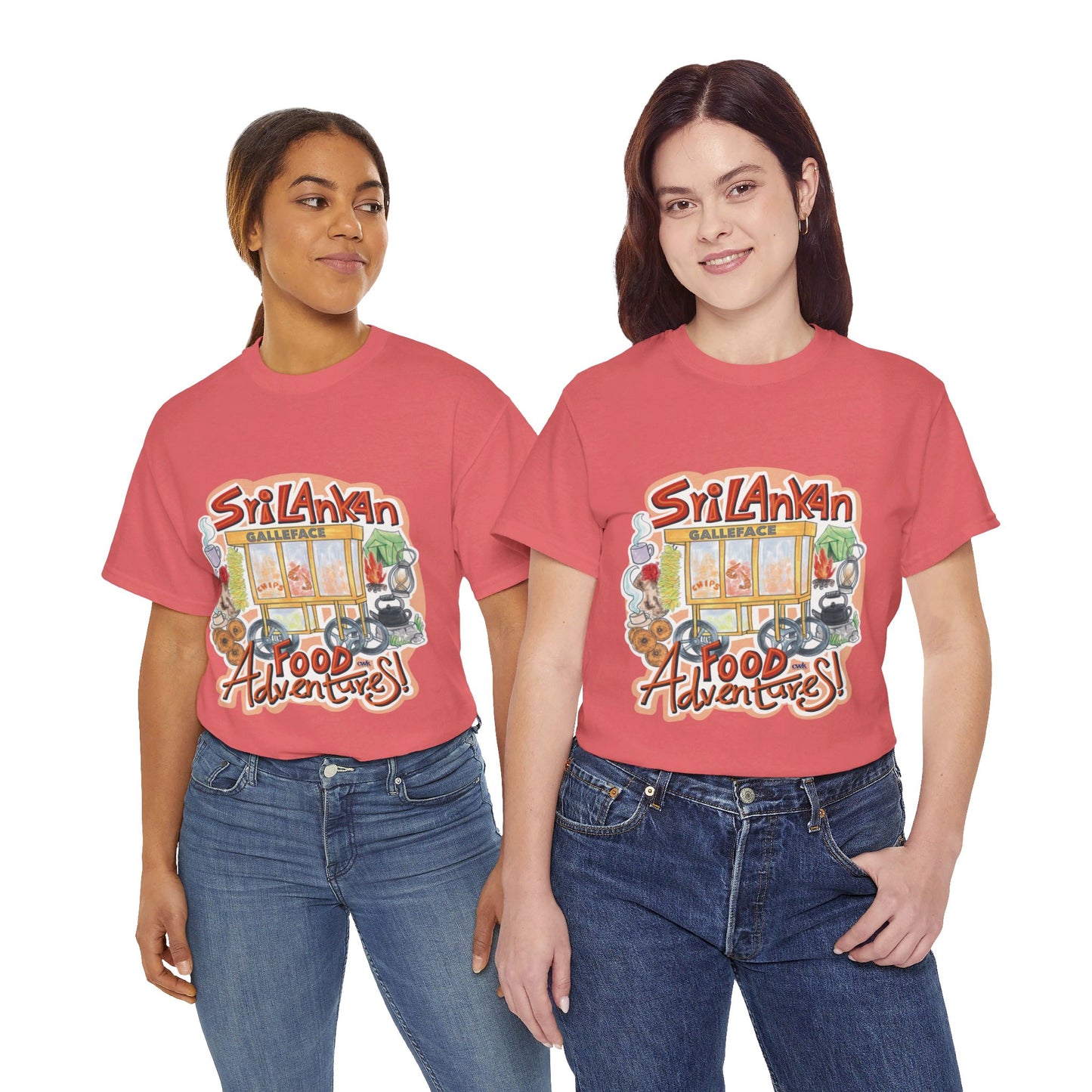 AU_Unisex Heavy Cotton Tee - SRI LANKAN FOOD ADVENTURE