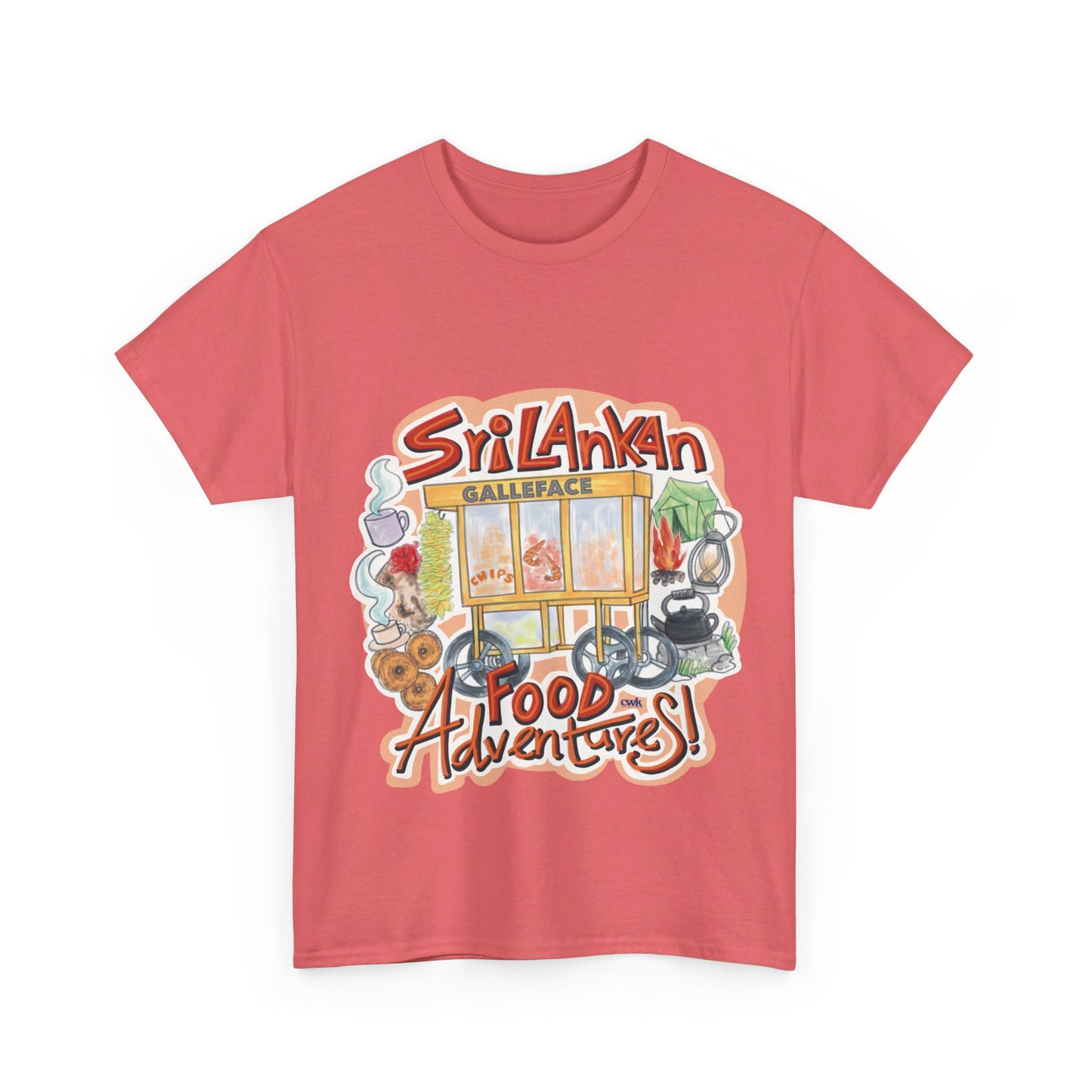 AU_Unisex Heavy Cotton Tee - SRI LANKAN FOOD ADVENTURE