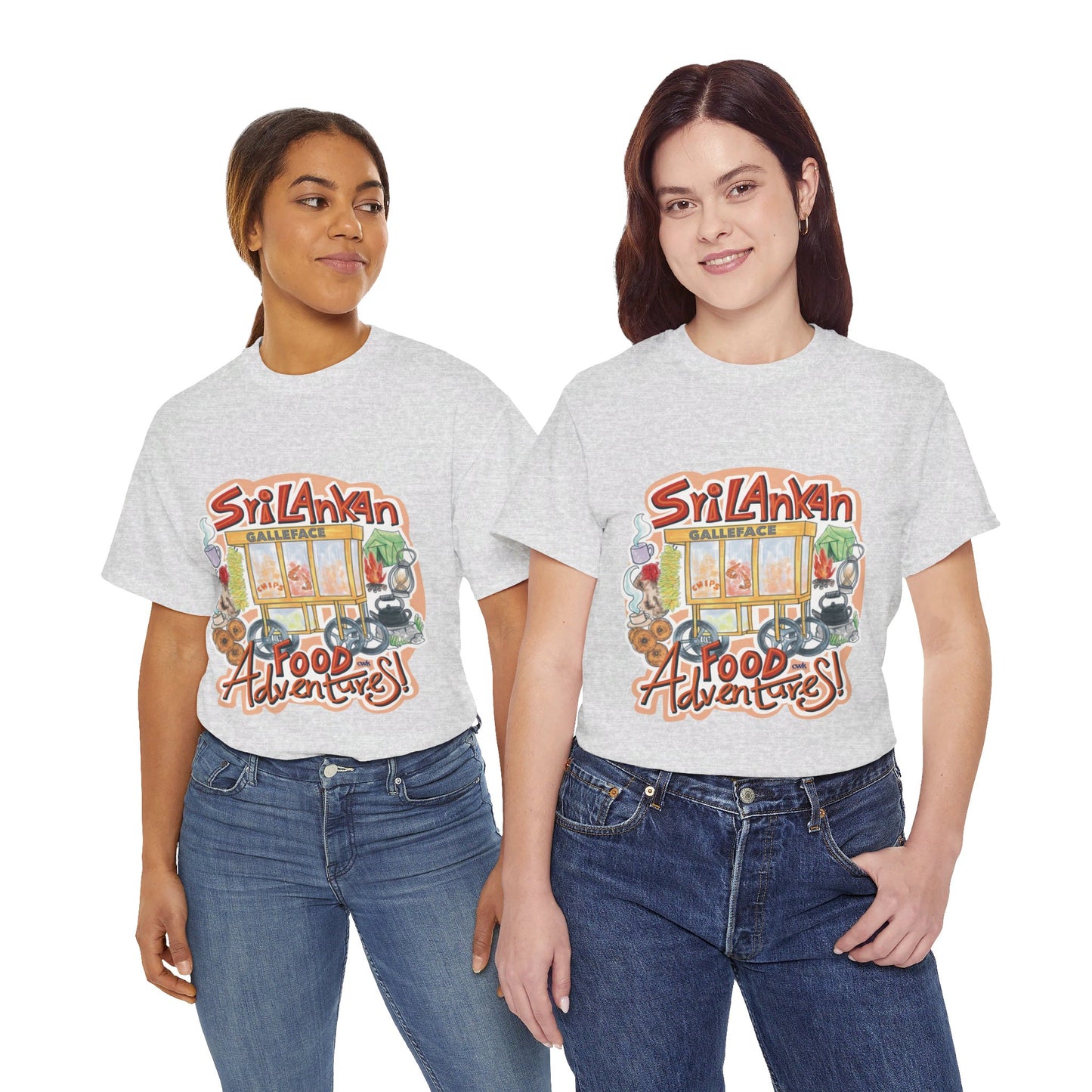 AU_Unisex Heavy Cotton Tee - SRI LANKAN FOOD ADVENTURE