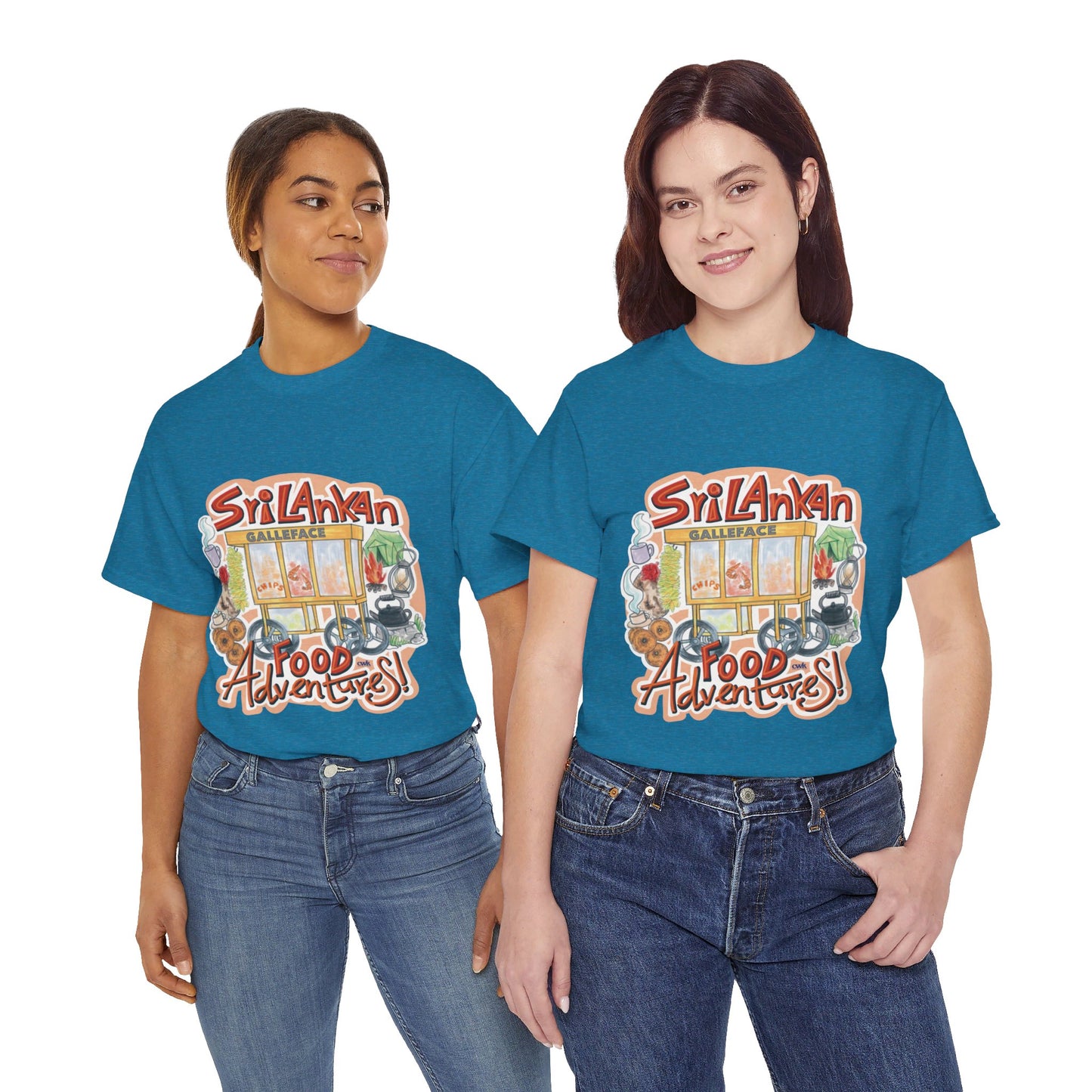 AU_Unisex Heavy Cotton Tee - SRI LANKAN FOOD ADVENTURE