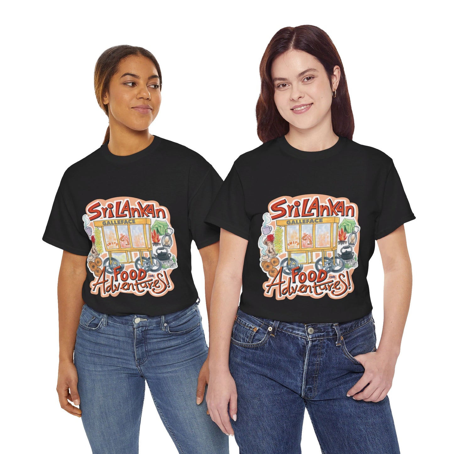AU_Unisex Heavy Cotton Tee - SRI LANKAN FOOD ADVENTURE