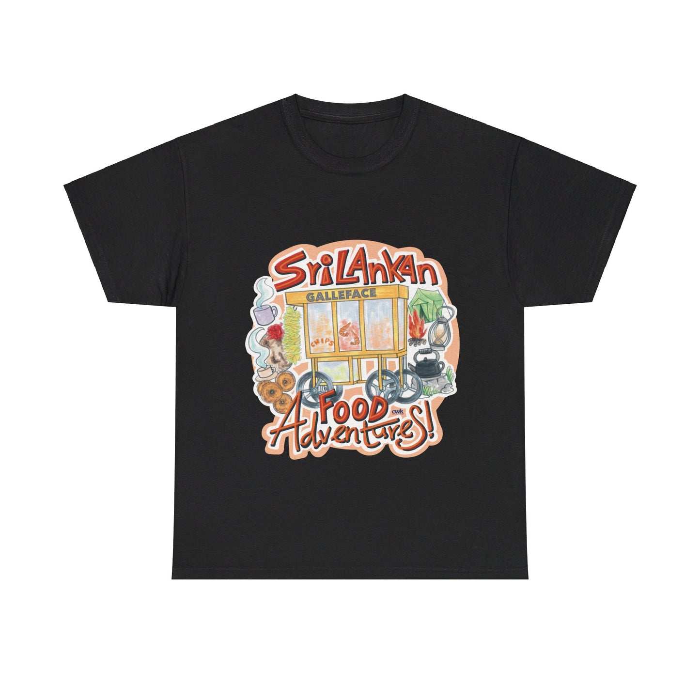 AU_Unisex Heavy Cotton Tee - SRI LANKAN FOOD ADVENTURE
