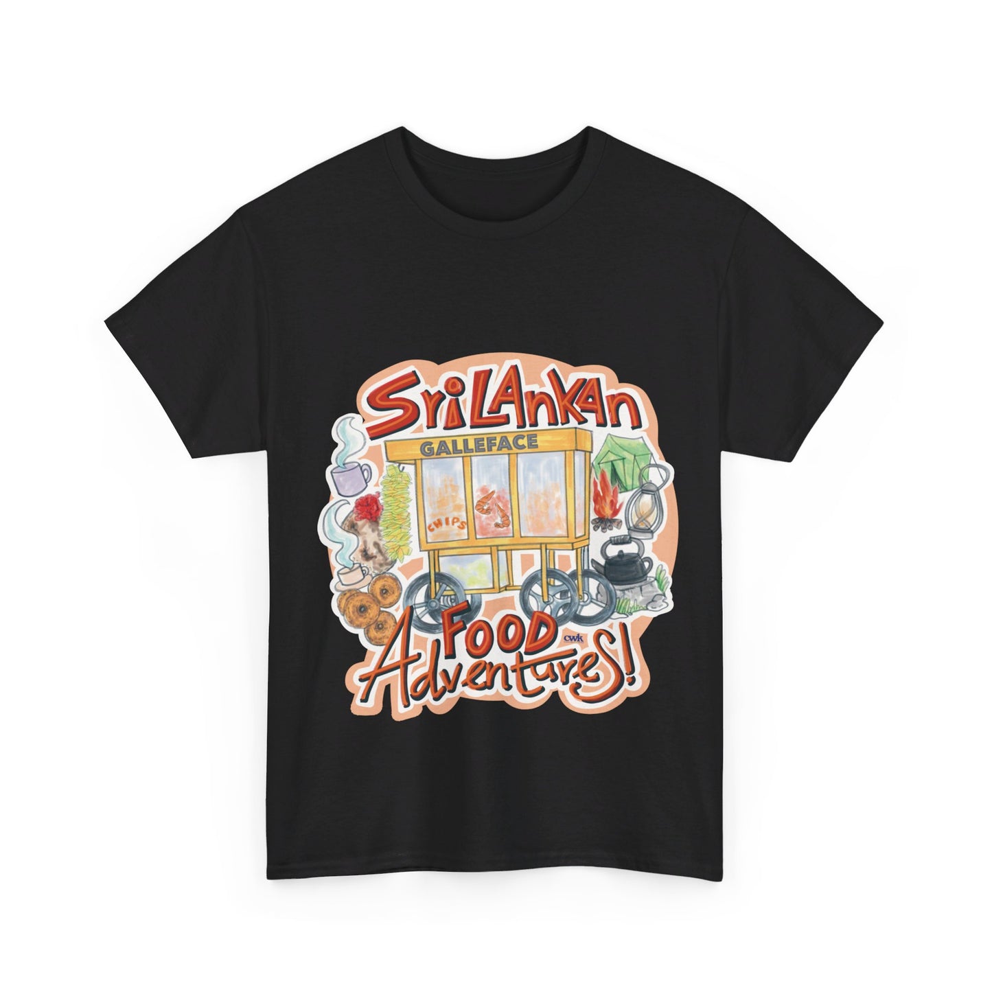 AU_Unisex Heavy Cotton Tee - SRI LANKAN FOOD ADVENTURE