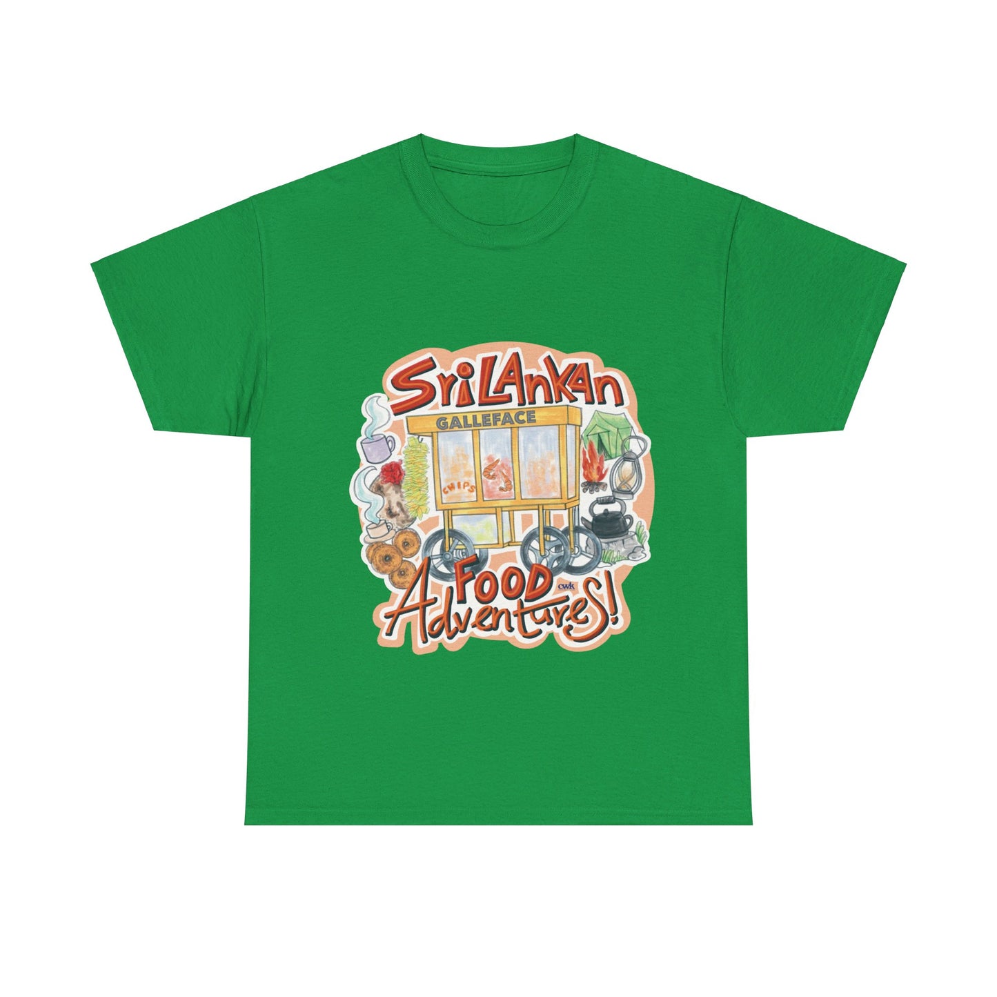 AU_Unisex Heavy Cotton Tee - SRI LANKAN FOOD ADVENTURE
