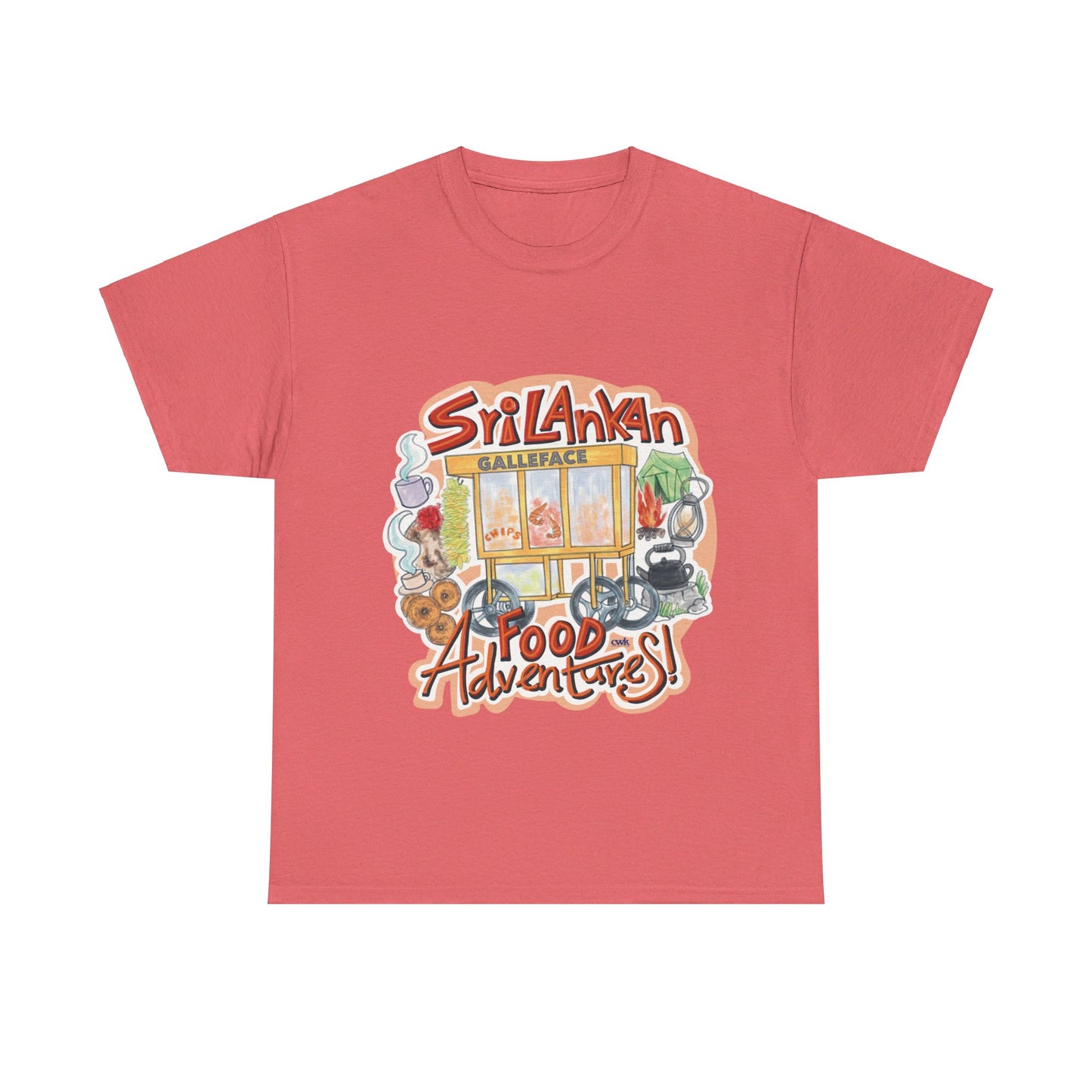AU_Unisex Heavy Cotton Tee - SRI LANKAN FOOD ADVENTURE