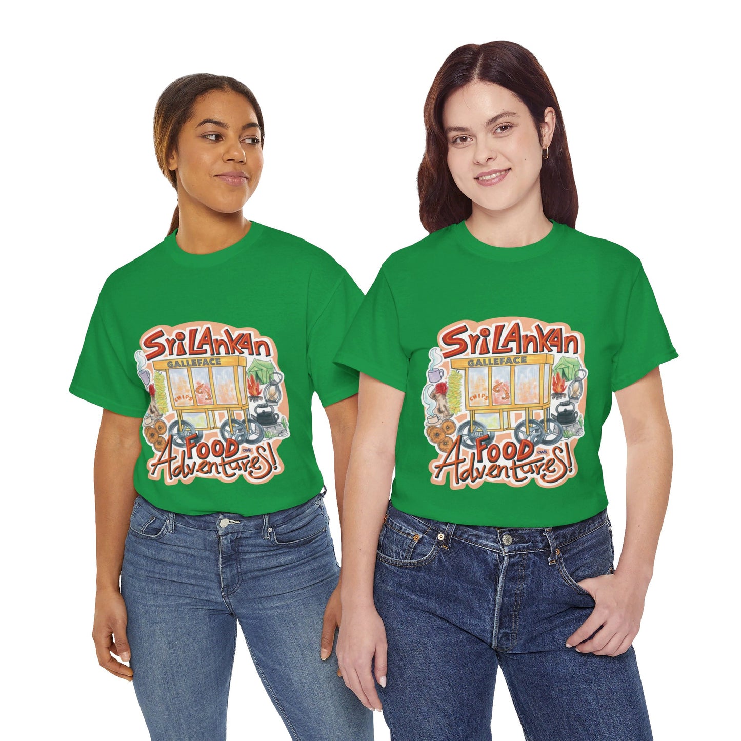 AU_Unisex Heavy Cotton Tee - SRI LANKAN FOOD ADVENTURE