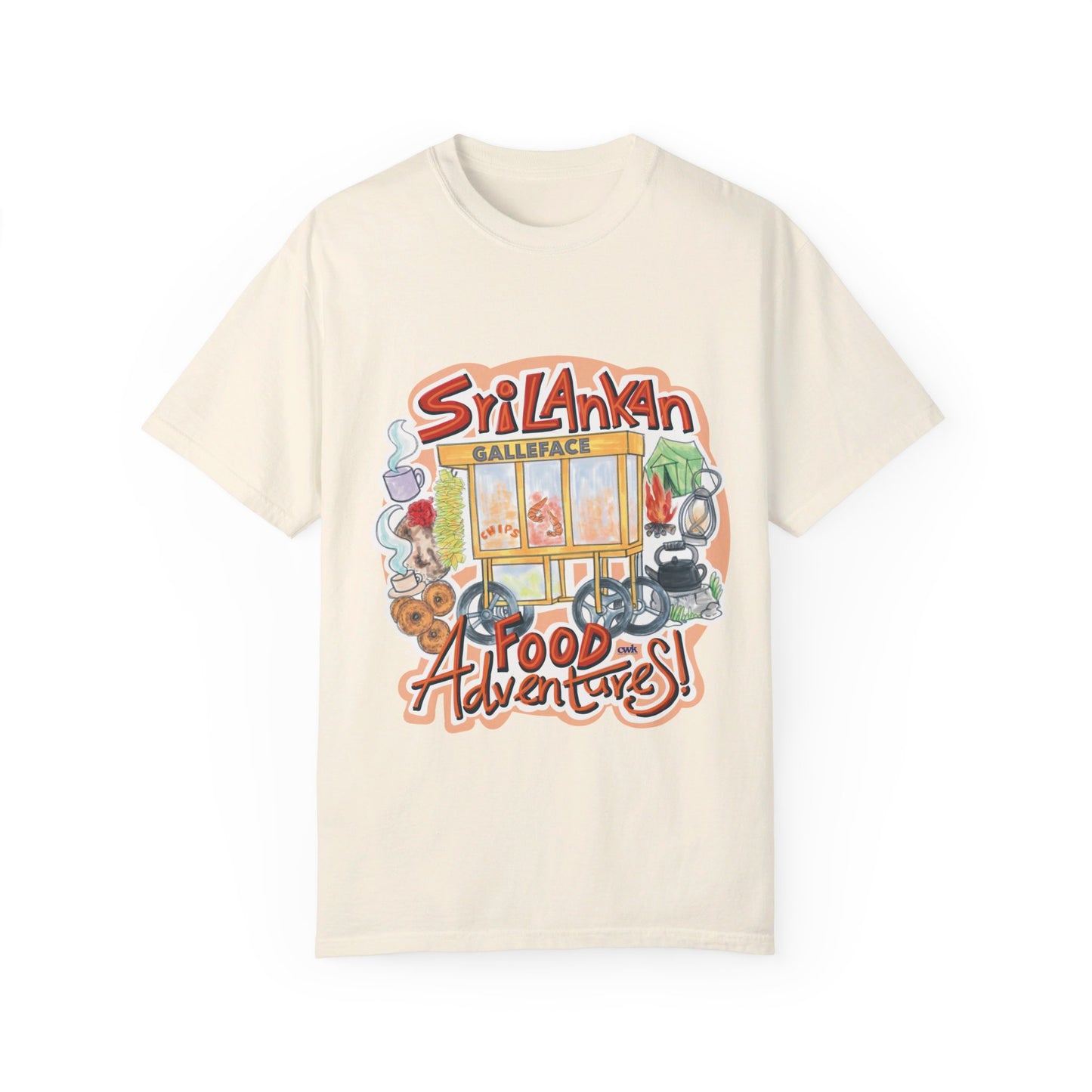 US-Unisex Garment-Dyed T-shirt -Sri Lankan Food Adventure