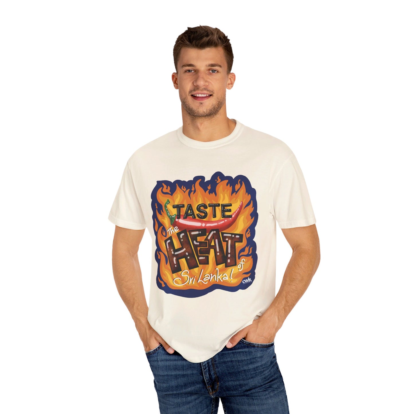 US-Unisex Garment-Dyed T-shirt-TASTE THE HEAT OF SRI LANKA