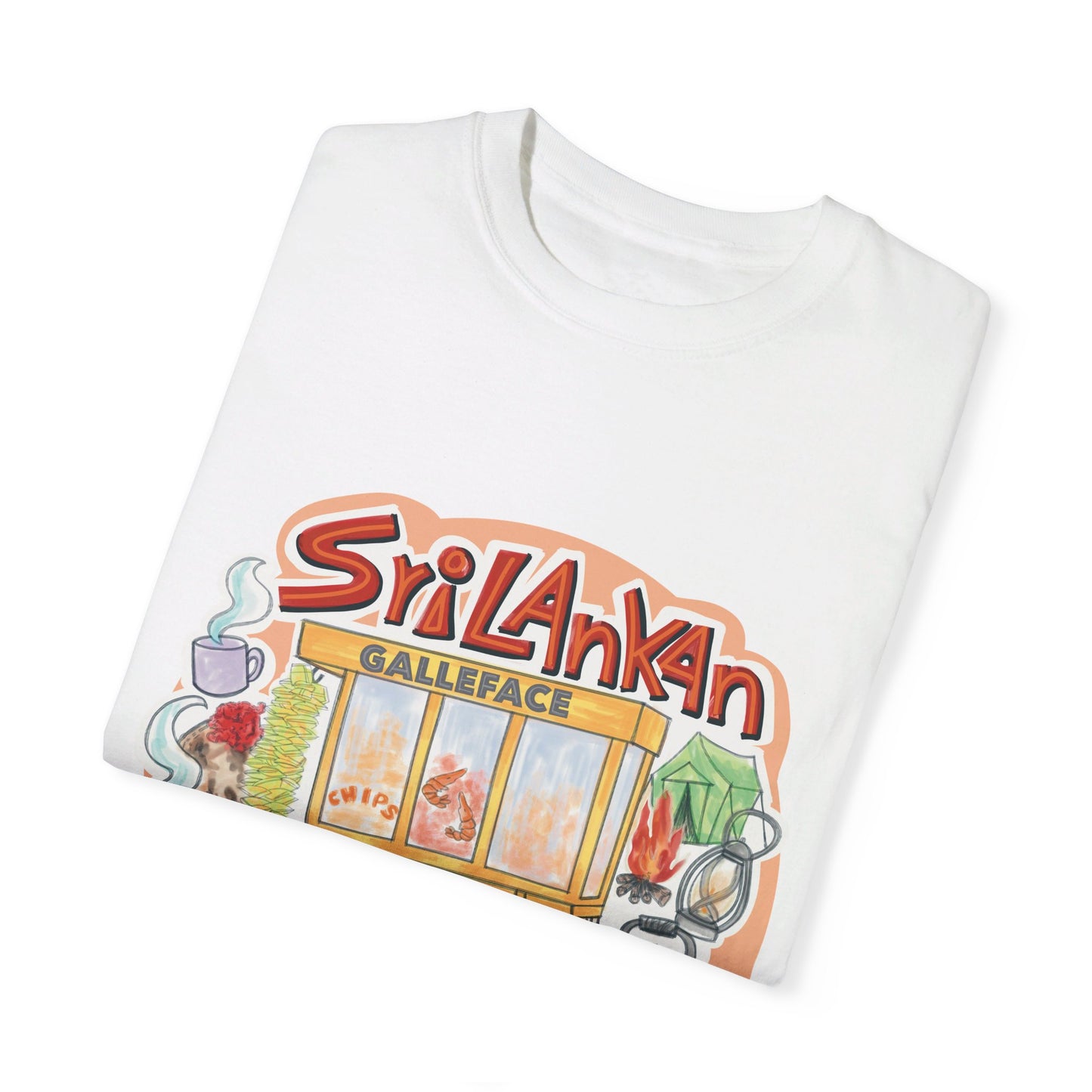 US-Unisex Garment-Dyed T-shirt -Sri Lankan Food Adventure