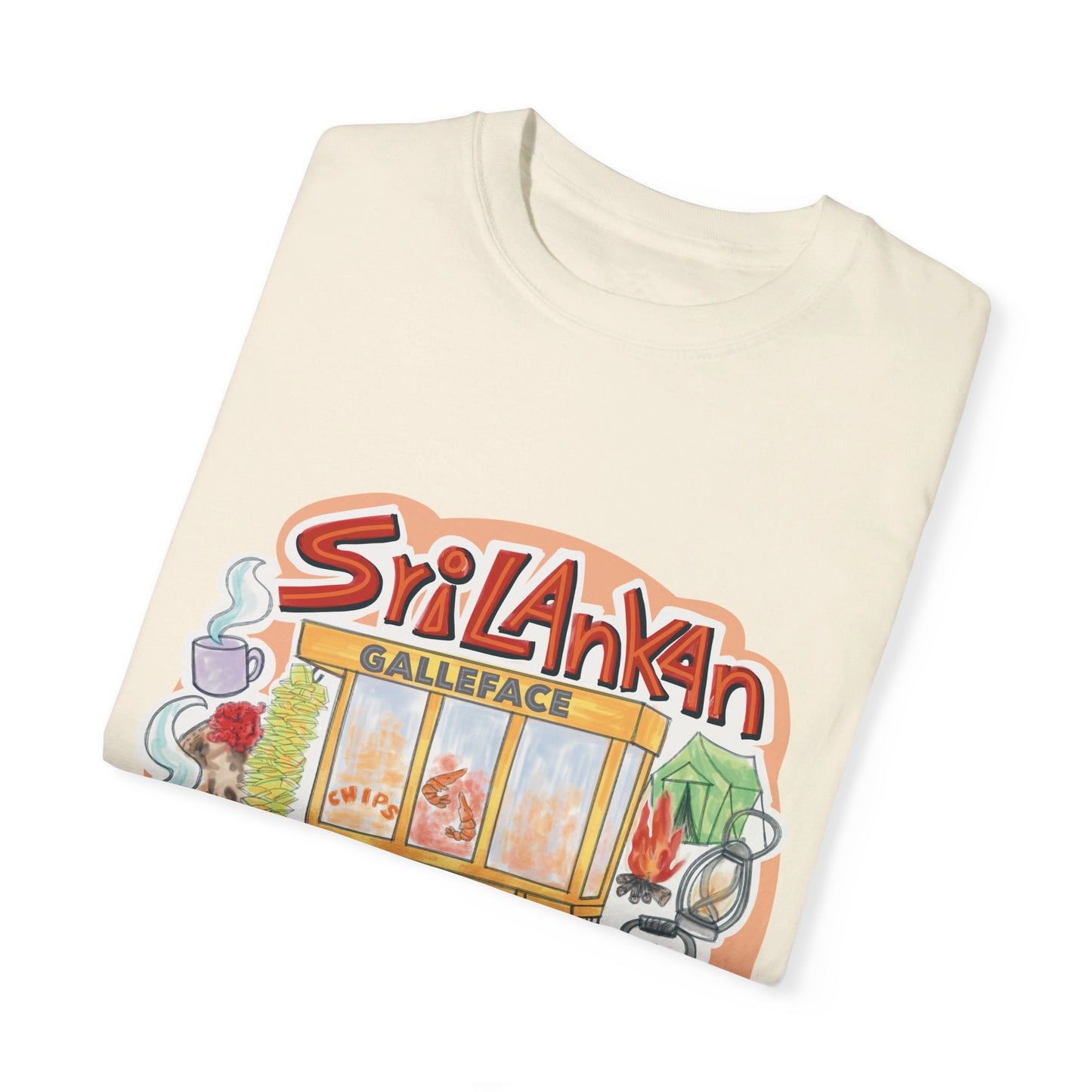US-Unisex Garment-Dyed T-shirt -Sri Lankan Food Adventure