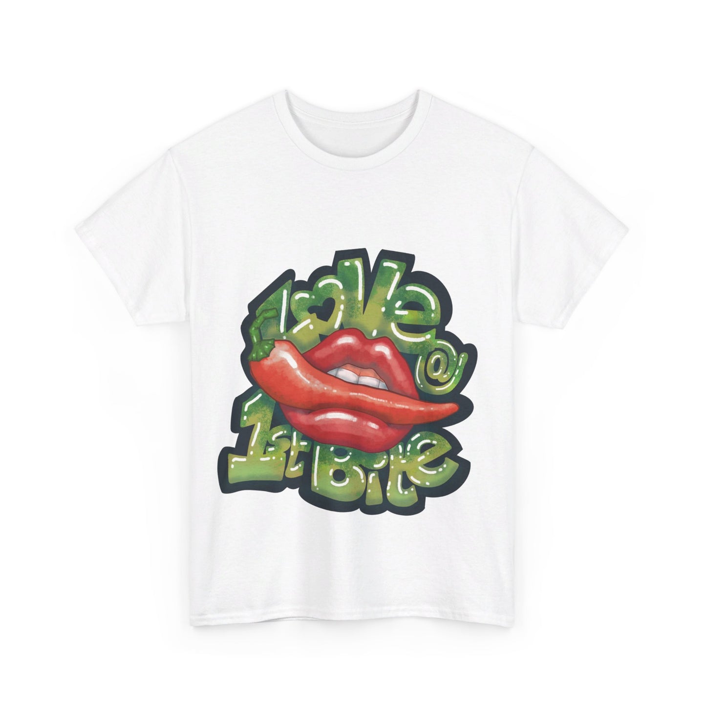 AU_Unisex Heavy Cotton Tee - LOVE @1ST BITE