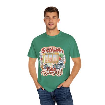 US-Unisex Garment-Dyed T-shirt -Sri Lankan Food Adventure