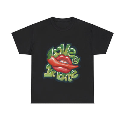 AU_Unisex Heavy Cotton Tee - LOVE @1ST BITE