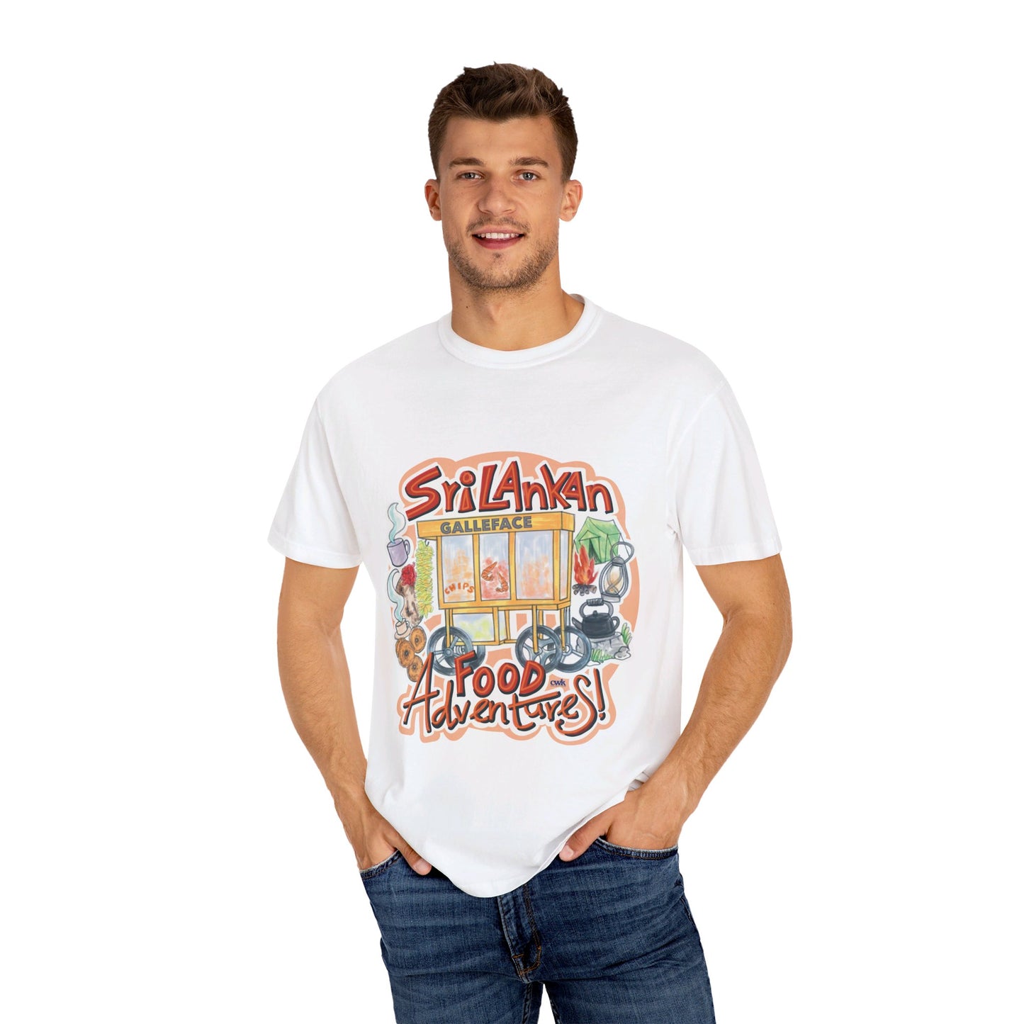 US-Unisex Garment-Dyed T-shirt -Sri Lankan Food Adventure