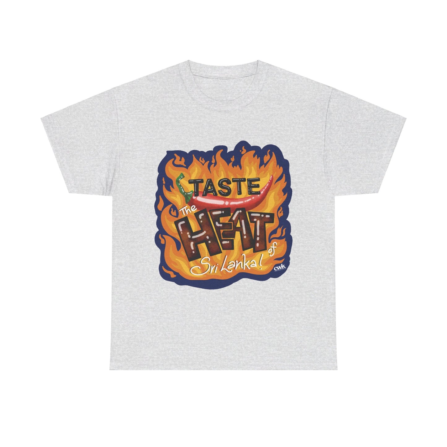 AU_Unisex Heavy Cotton Tee -TASTE THE HEAT OF SRI LANKA