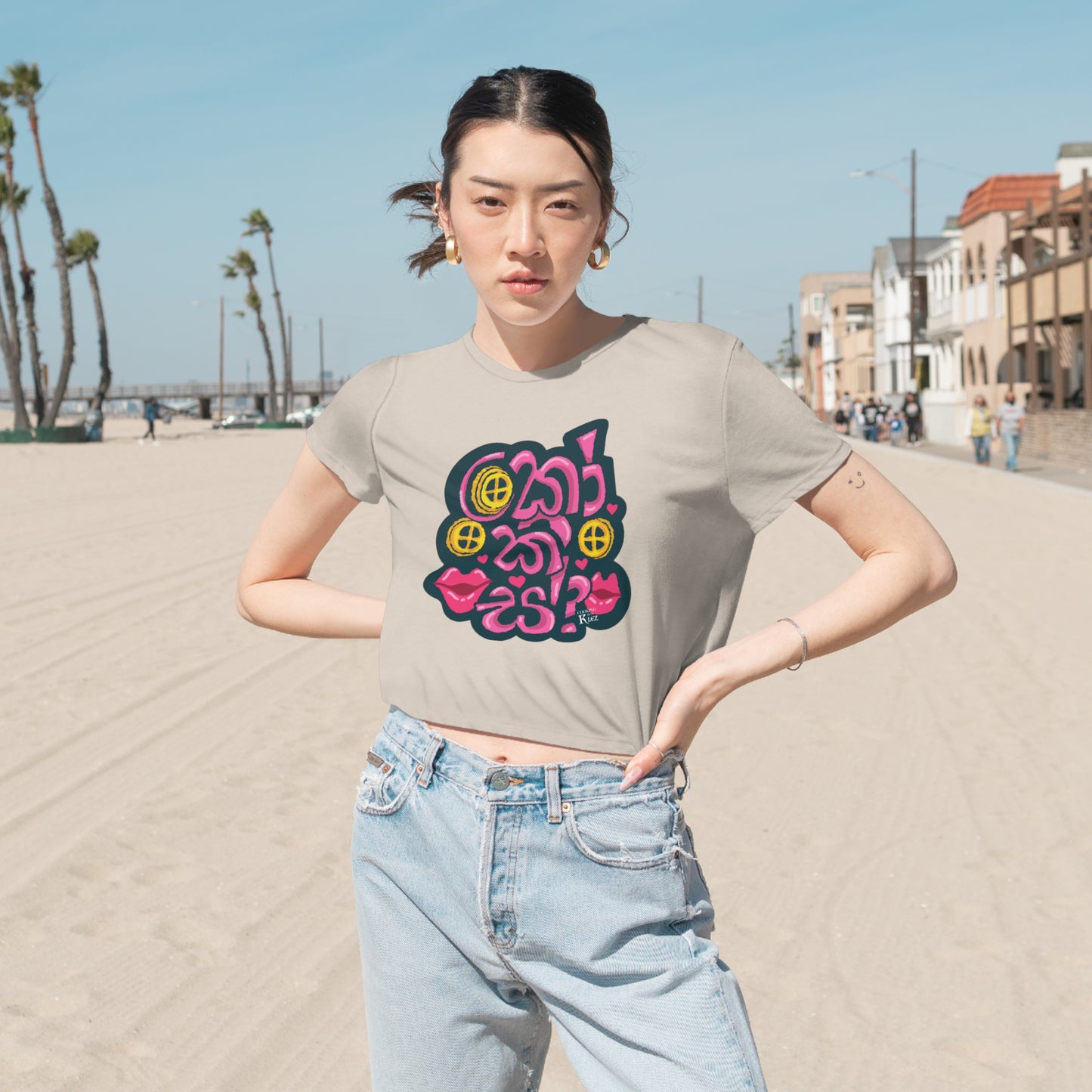 Women's Flowy Cropped Tee - Kokis