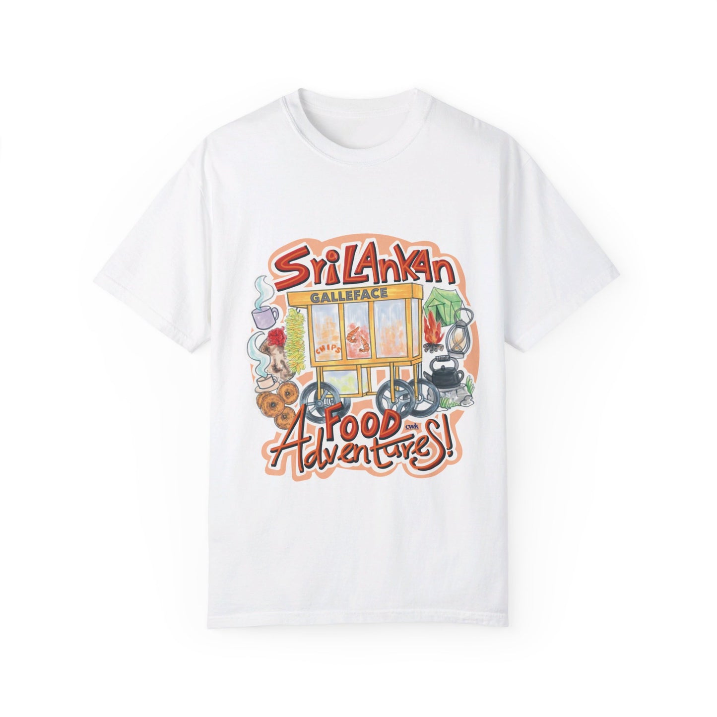 US-Unisex Garment-Dyed T-shirt -Sri Lankan Food Adventure