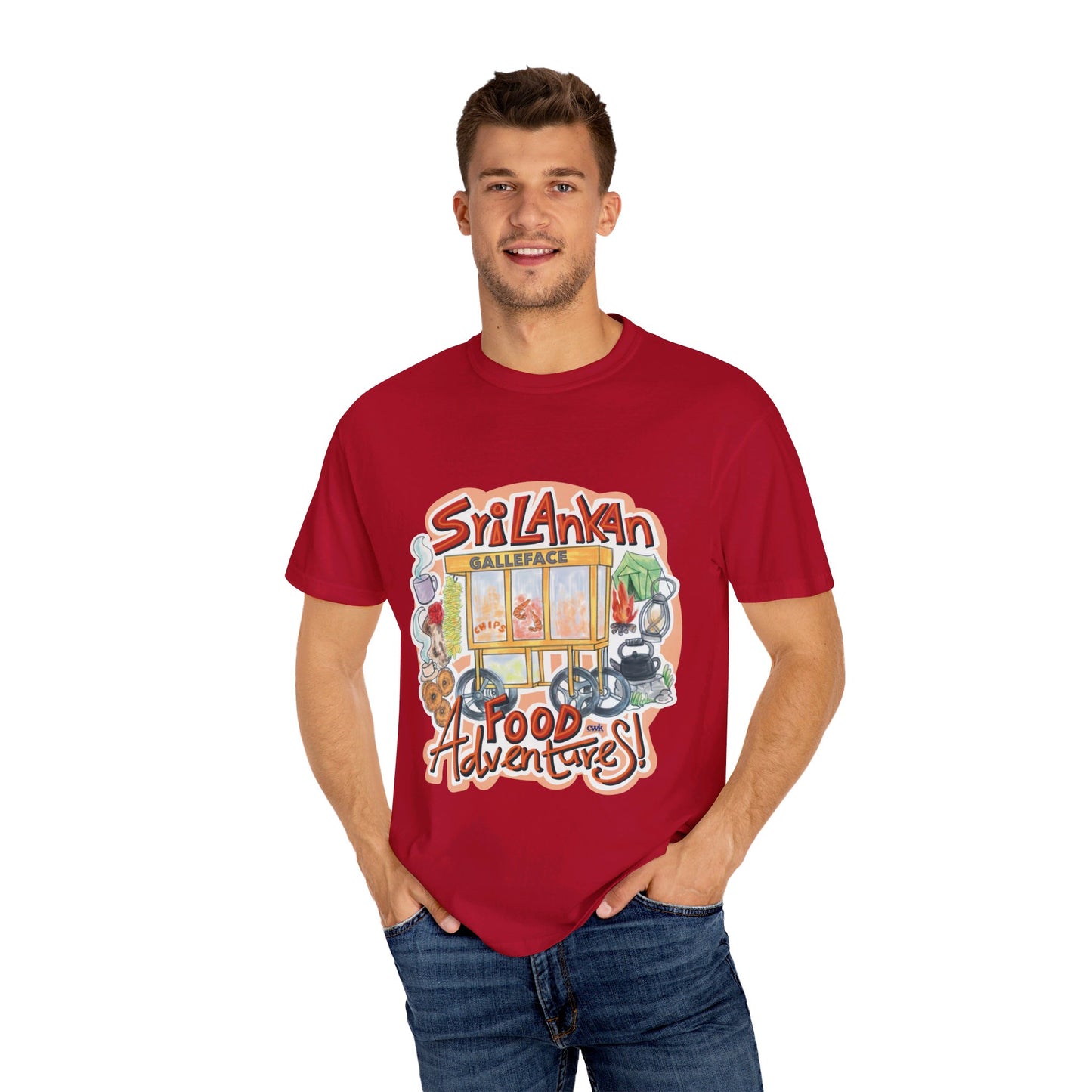US-Unisex Garment-Dyed T-shirt -Sri Lankan Food Adventure