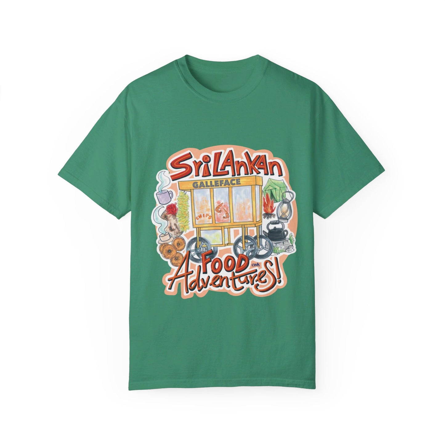 US-Unisex Garment-Dyed T-shirt -Sri Lankan Food Adventure