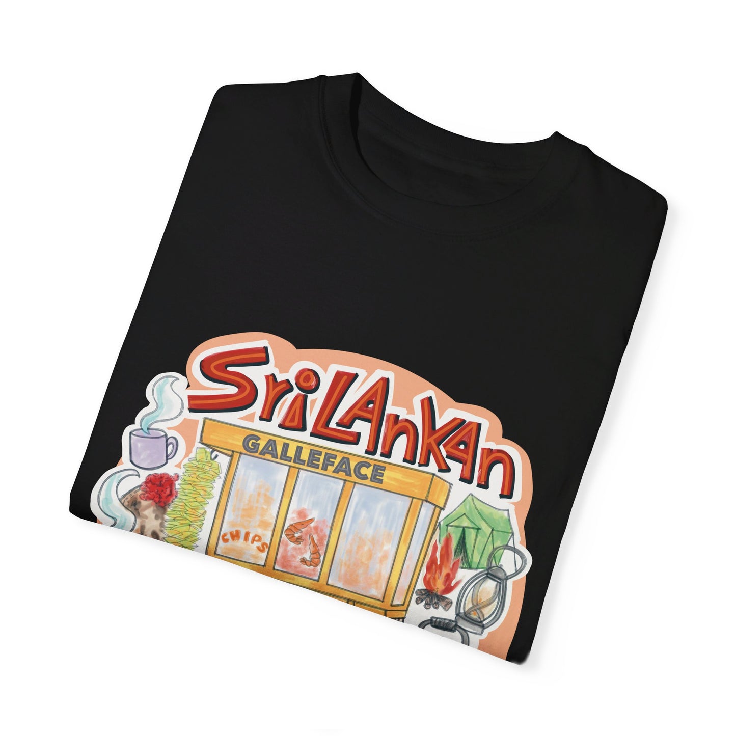 US-Unisex Garment-Dyed T-shirt -Sri Lankan Food Adventure