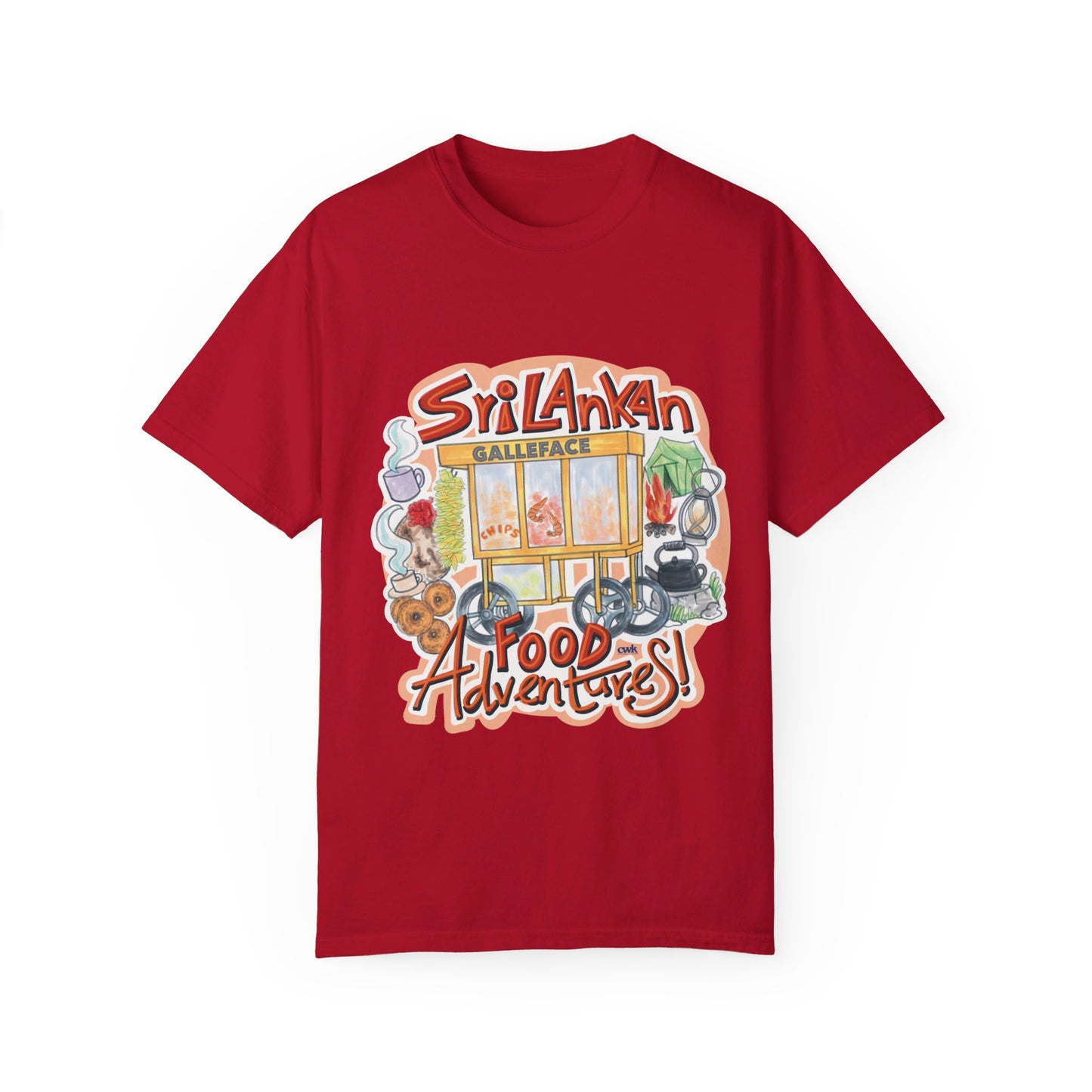 US-Unisex Garment-Dyed T-shirt -Sri Lankan Food Adventure
